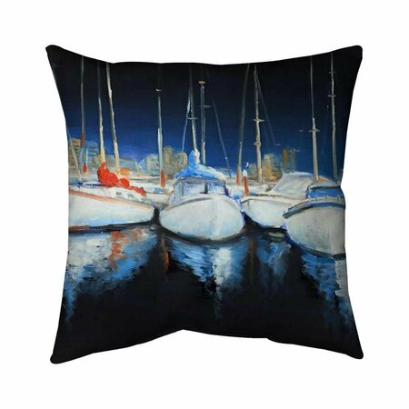 BEGIN HOME DECOR 26 x 26 in. Evening At The Marina-Double Sided Print Indoor Pillow 5541-2626-CO72